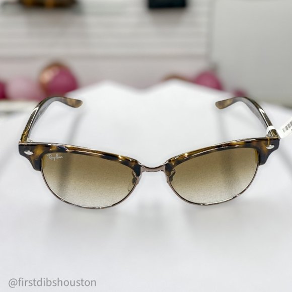 Ray Ban Tortoise Print Clubmaster Sunglasses